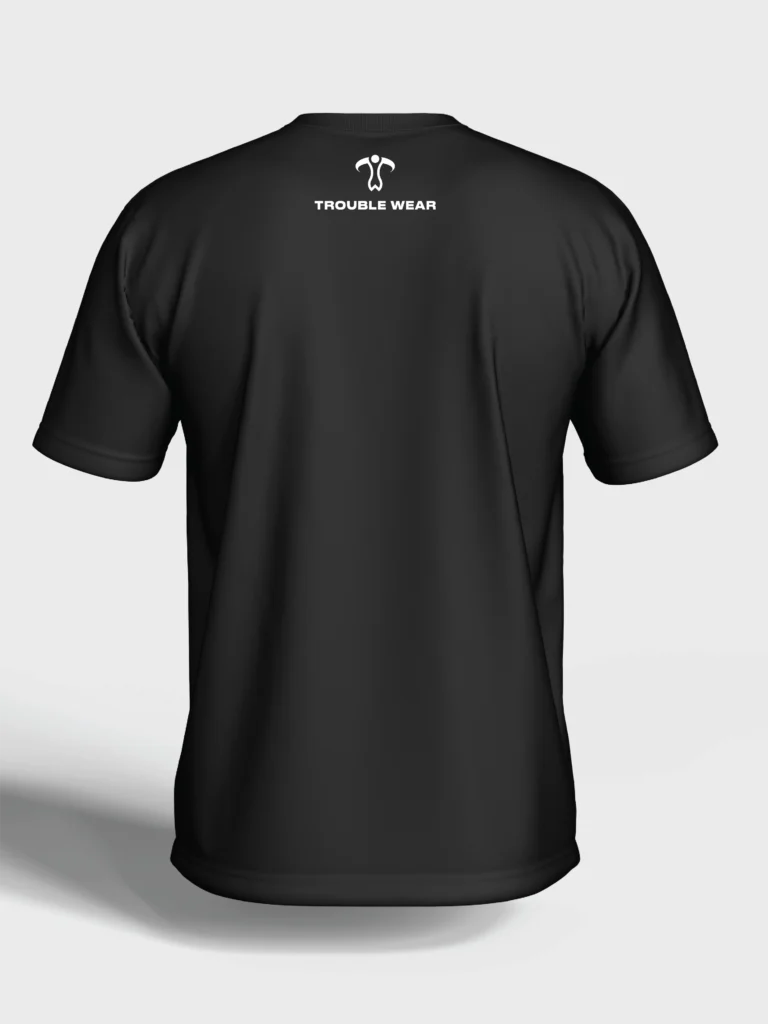 trouble rouser shirt black white