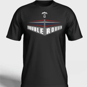 trouble rouser shirt black white