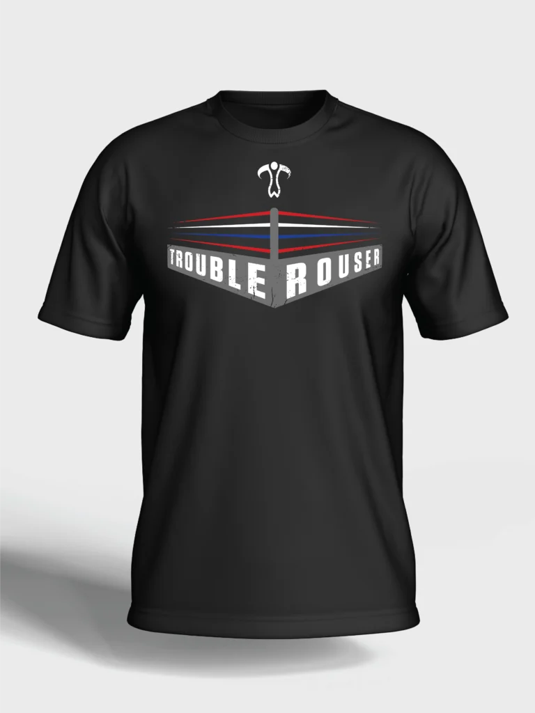 trouble rouser shirt black white